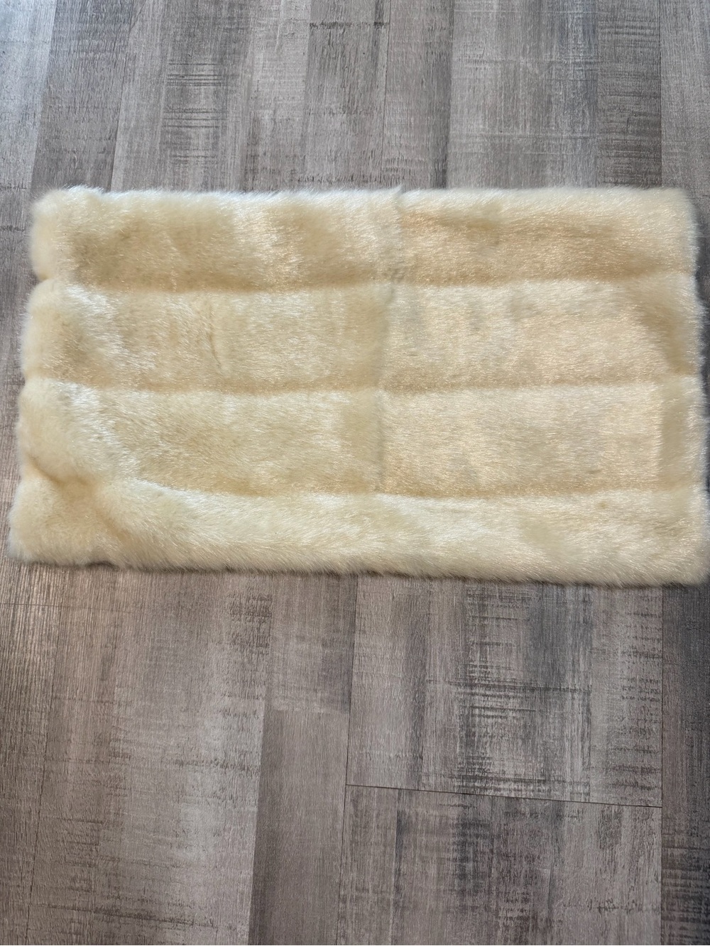 Legacy by Ryan Company Faux Fur Decorative Throw Pillow Cover Cream Ivory 10x18